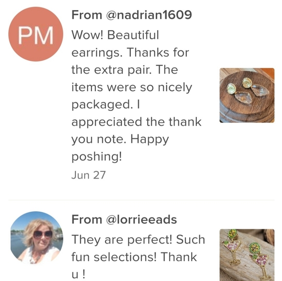 💥LAST ONE💥High Shimmer Faceted Crystal Style Drop Hammered Gold Earrings - Picture 8 of 8